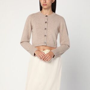 Loulou Studio Beige Cropped Cardigan In Cashmere Women